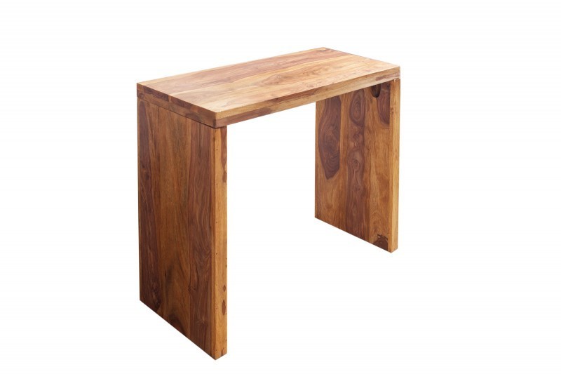 Bureau de 100 cm contemporain en bois massif coloris miel naturel