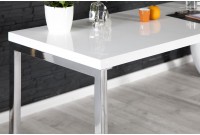 Bureau de design 160x75 cm en bois coloris blanc laqué