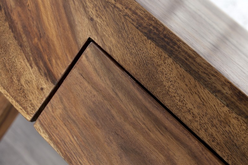Bureau de 100 cm design en bois massif coloris naturel avec tiroir