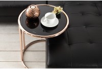 Table d'appoint 55 cm design en verre / métal
