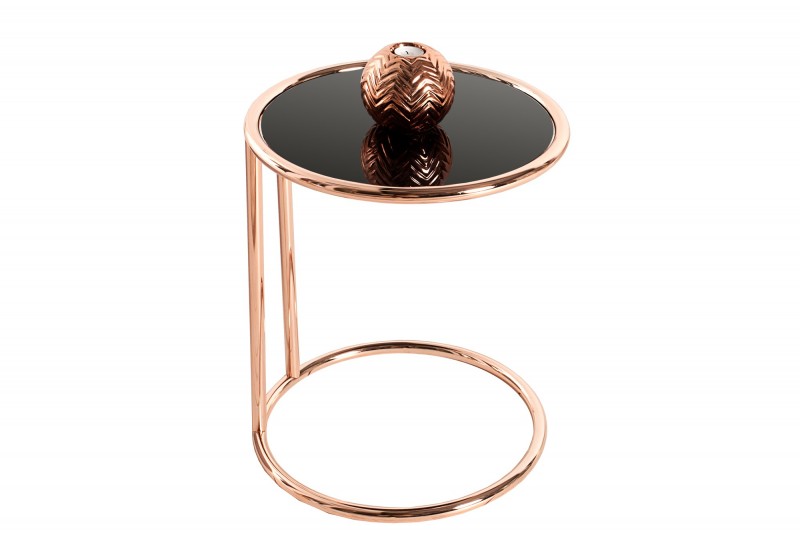 Table d'appoint 55 cm design en verre / métal