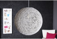 Lampe suspendue 45 cm design "COCOON" coloris blanc