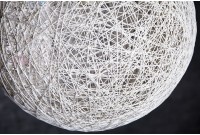 Lampe suspendue 45 cm design "COCOON" coloris blanc