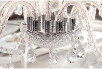 Lustre moderne à 9 bougies coloris transparent