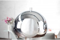 Lampe suspendue à 3 boules en métal chromé