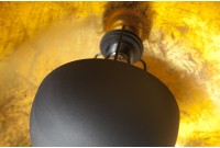 Lampe suspendue hémisphère coloris noir et d'or