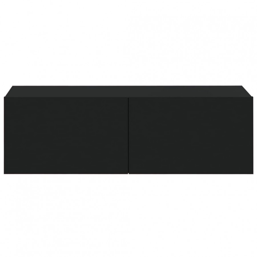 Meubles TV muraux 4 pcs Noir 100x30x30 cm