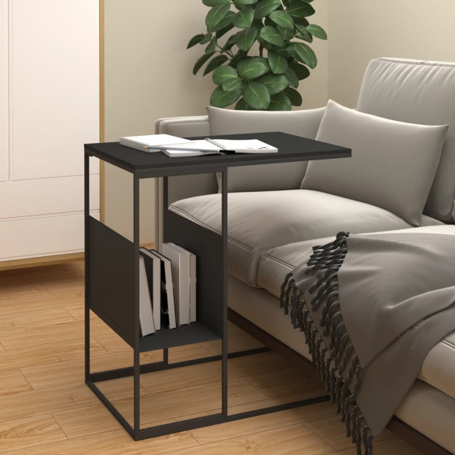 Table d'appoint Noir 55x36x59,5 cm 