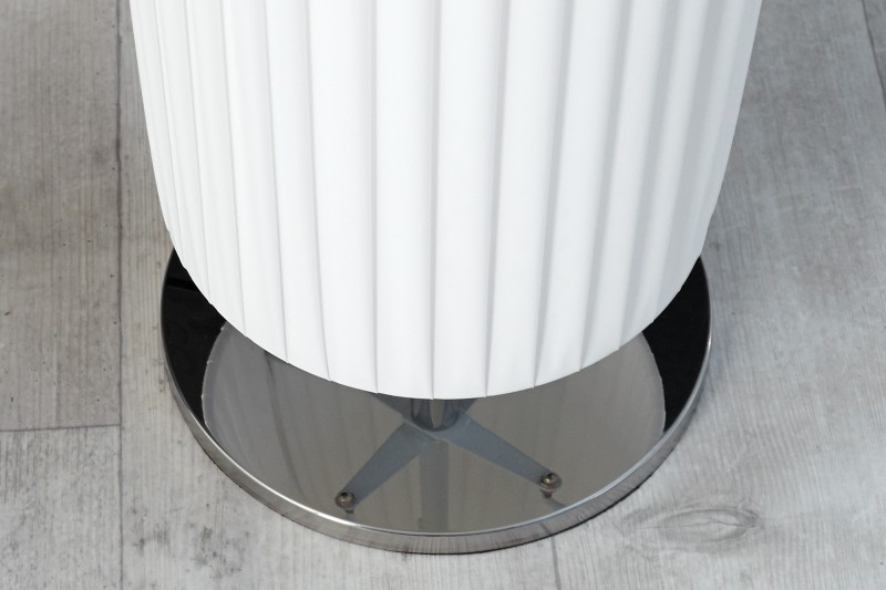Lampadaire moderne 200 cm en tissu plissé blanc