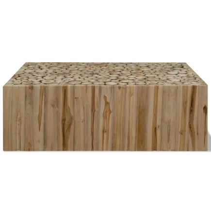 Table basse Teck véritable 90x50x30 cm 2