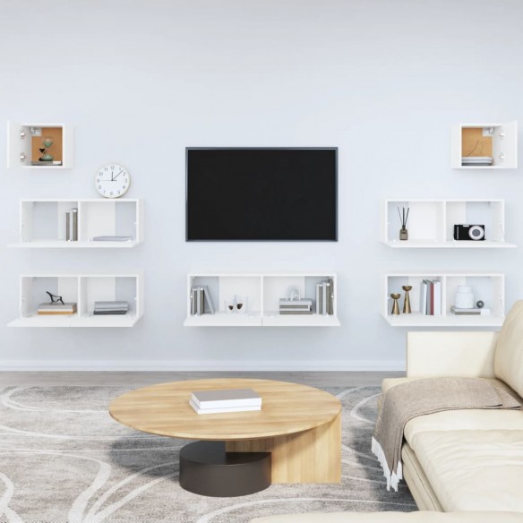 Ensemble de meubles TV 7 pcs Blanc 