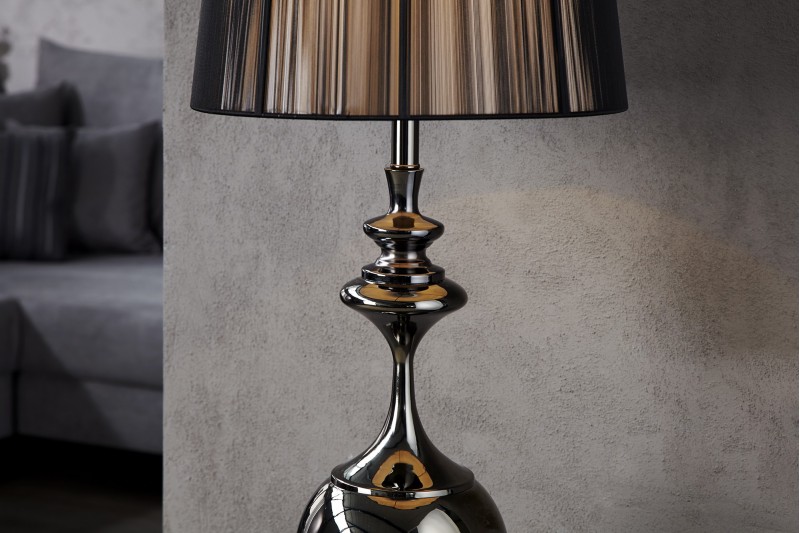 Lampadaire Design Baroque Noir en Fils de Nylon - Luminaire Chic