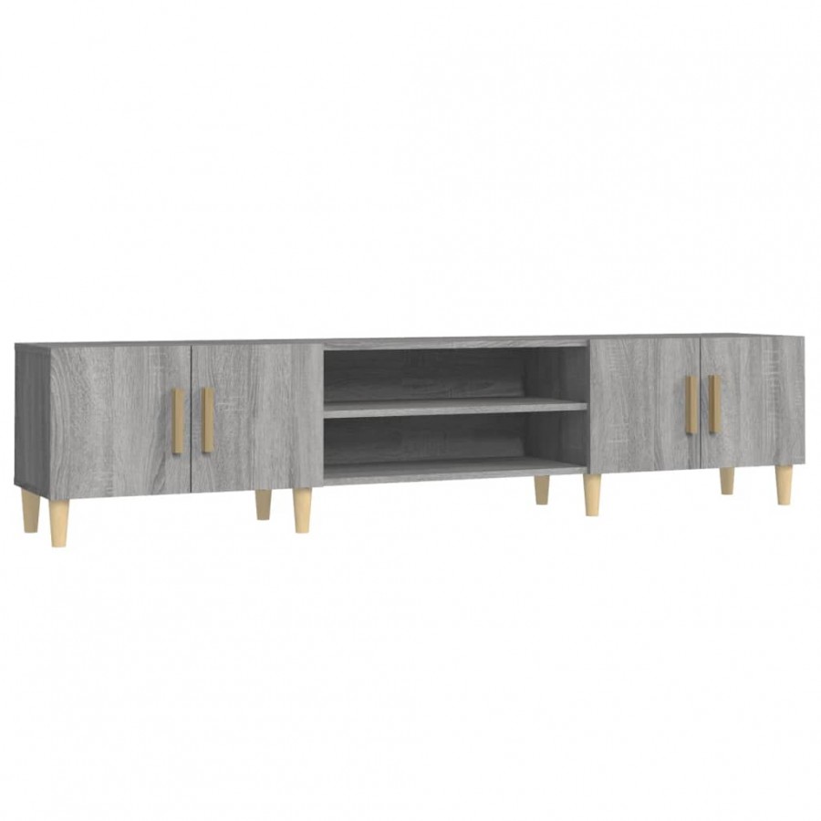 Meuble TV sonoma gris 180x31,5x40 cm bois d'ingénierie