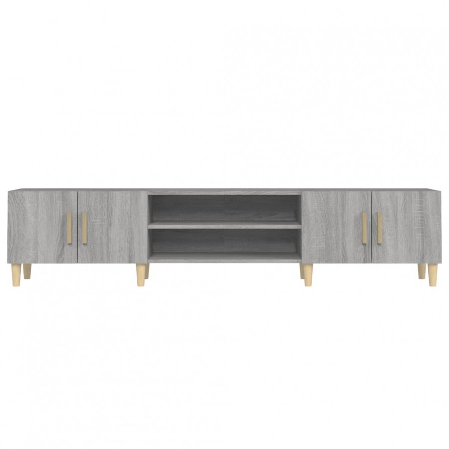 Meuble TV sonoma gris 180x31,5x40 cm bois d'ingénierie