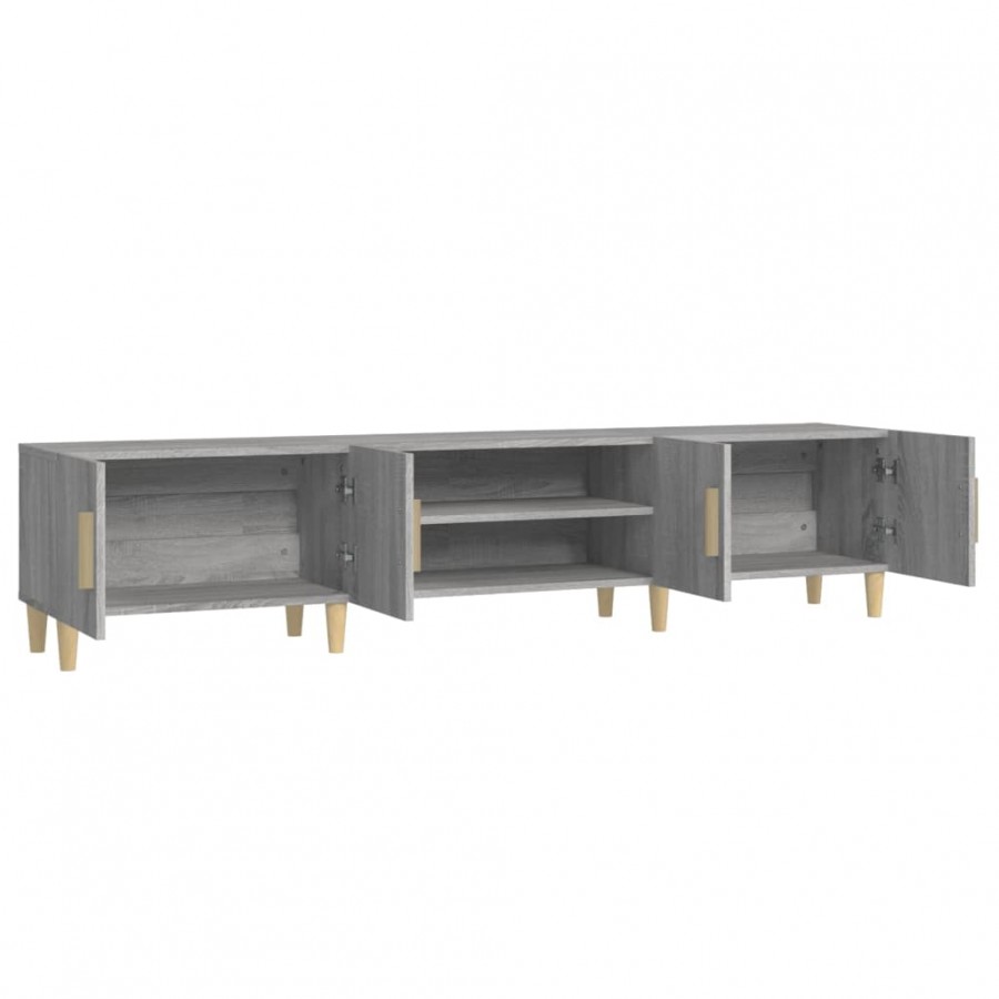 Meuble TV sonoma gris 180x31,5x40 cm bois d'ingénierie