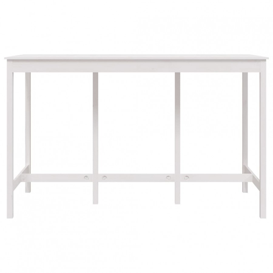 Table de bar Blanc 180x80x110 cm Bois massif de pin