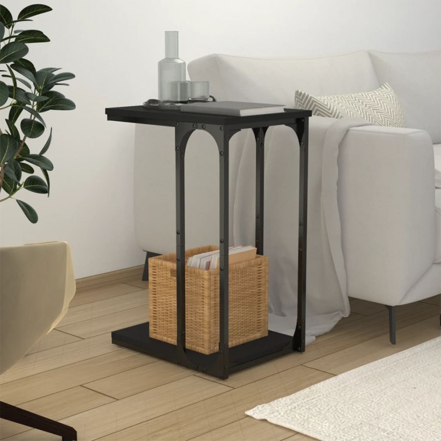 Table d'appoint Noir 40x30x60 cm 