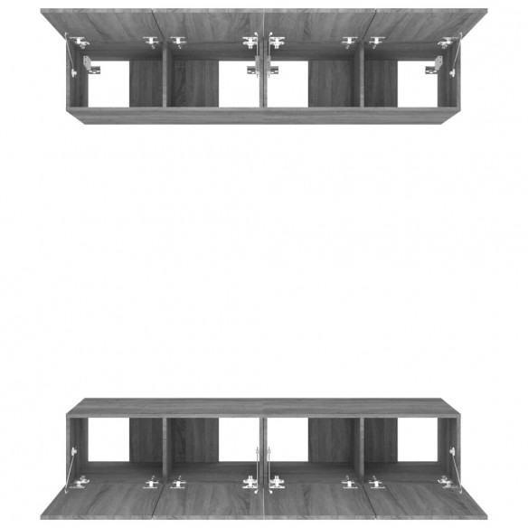 Meubles TV 4 pcs Sonoma gris 80x30x30 cm 