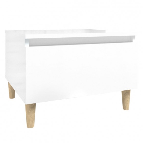 Table d'appoint Blanc brillant 50x46x35 cm 
