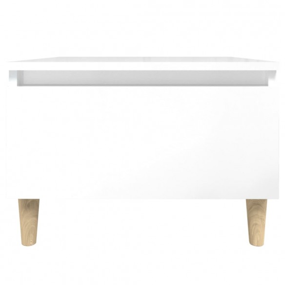 Table d'appoint Blanc brillant 50x46x35 cm 