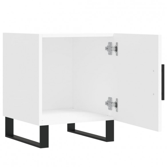 Tables de chevet 2 pcs blanc 40x40x50 cm bois d’ingénierie