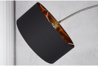 Lampadaire de 180cm extensible en arc  noir et or
