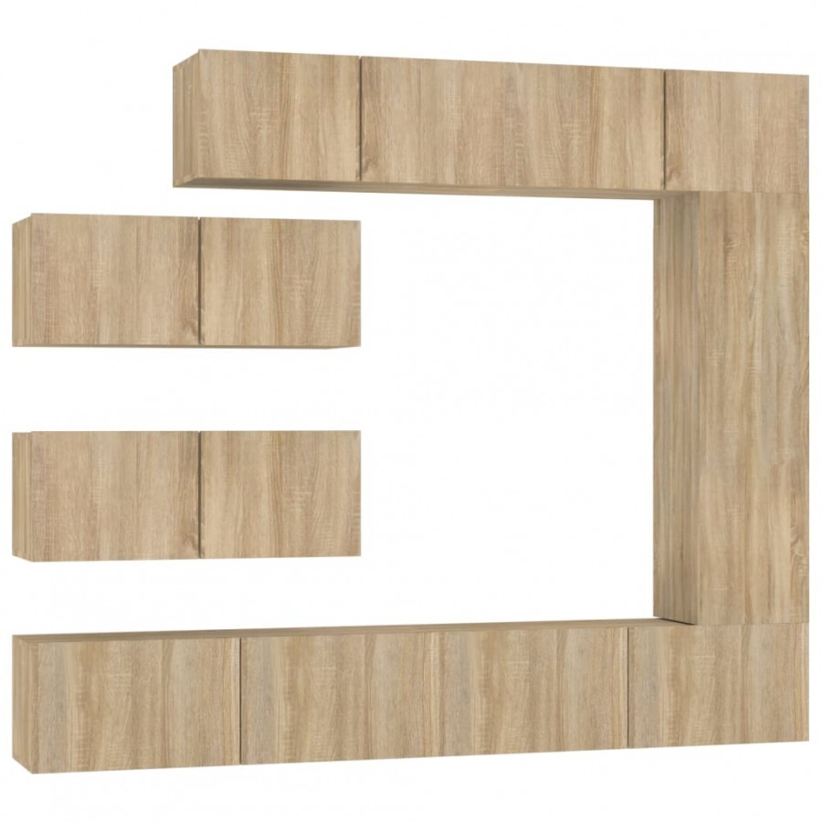 Ensemble de meubles TV 7 pcs Chêne sonoma 