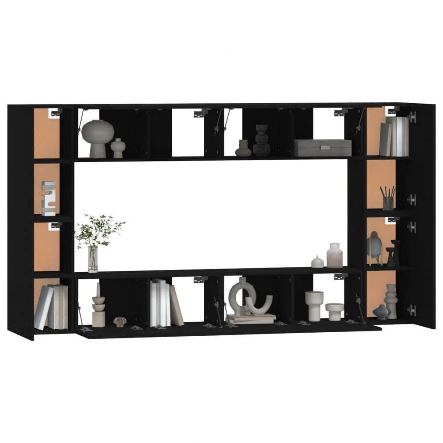 Ensemble de meubles TV 8 pcs Noir 