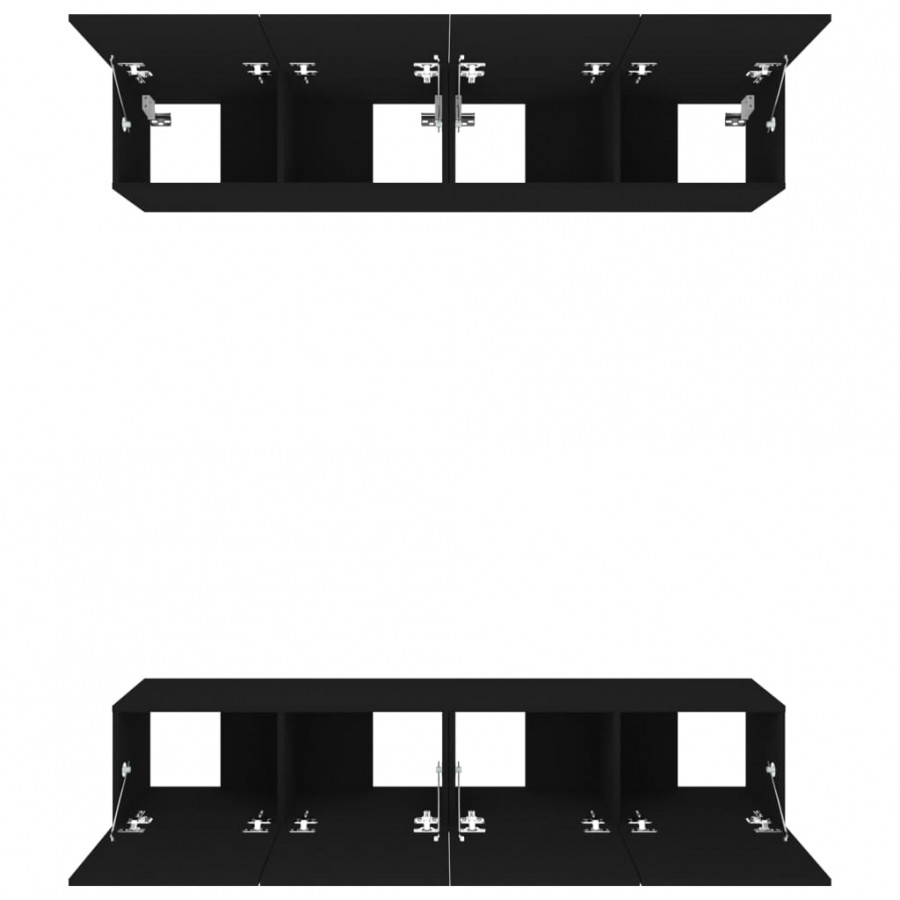Meubles TV 4 pcs Noir 80x30x30 cm 