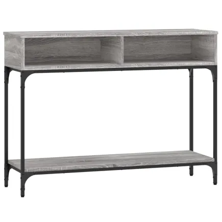 Table console sonoma gris 100x30,5x75 cm bois d'ingénierie 2