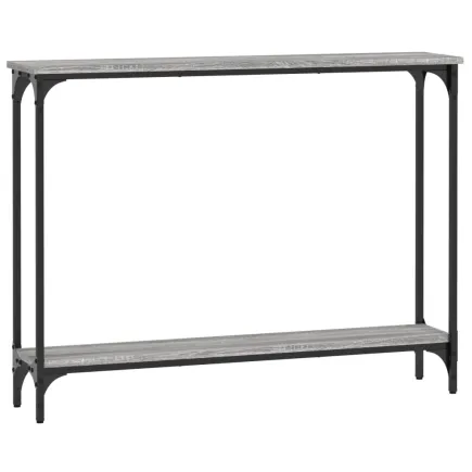 Table console sonoma gris 100x22,5x75 cm bois d'ingénierie 2