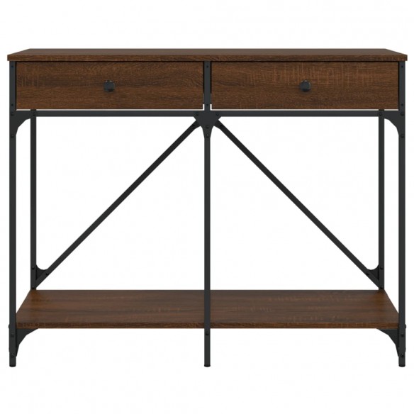 Table console chêne marron 100x39x78,5 cm bois d'ingénierie