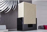 Lampe design en tissu de latex plissé  beige