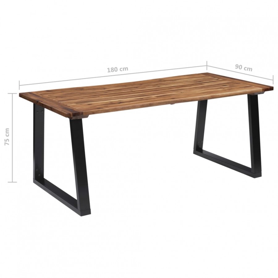 Table de salle à manger Bois d'acacia massif 180x90 cm