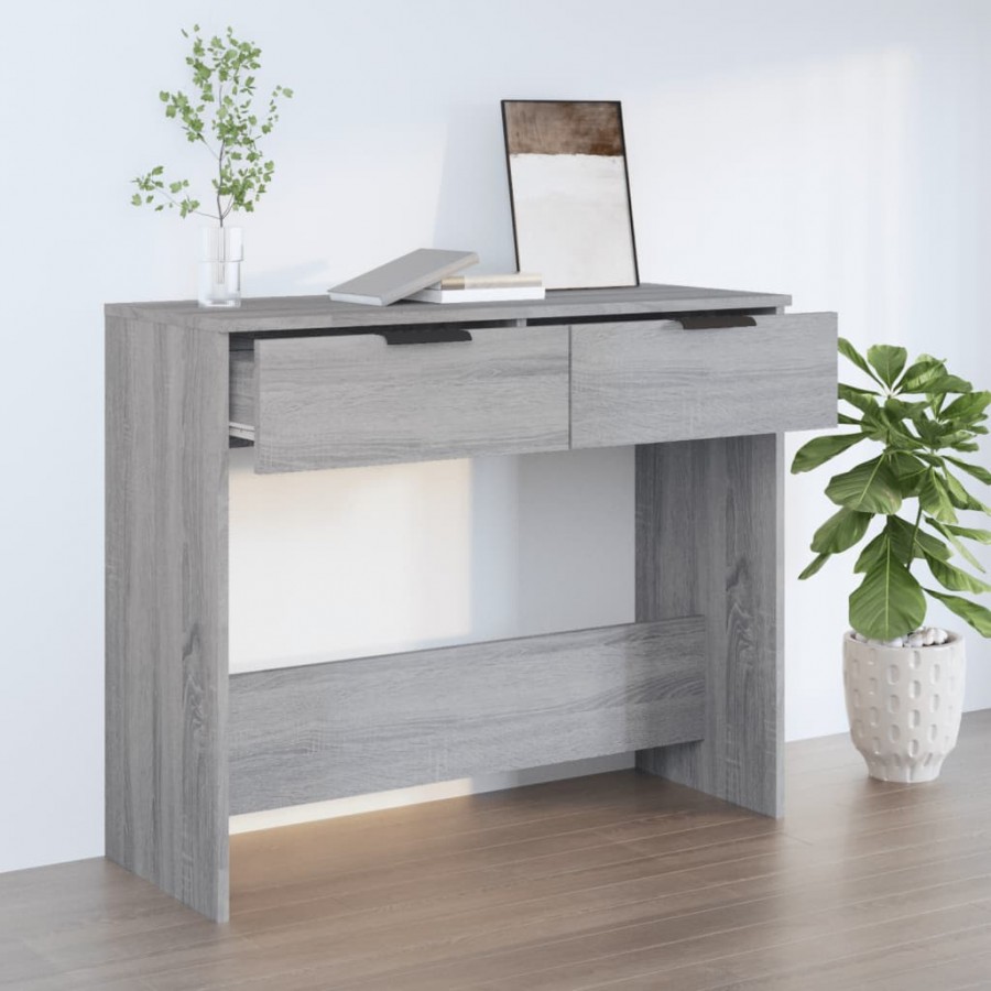 Table console Sonoma gris 90x36x75 cm 