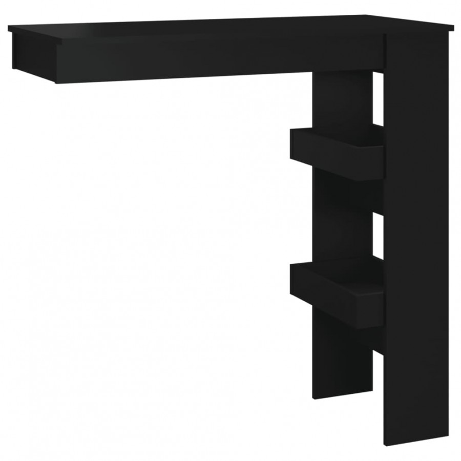 Table de bar murale Noir 102x45x103,5 cm 