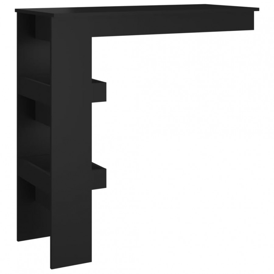 Table de bar murale Noir 102x45x103,5 cm 