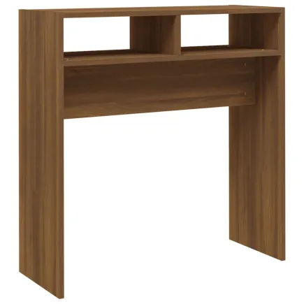 Table console Chêne marron 78x30x80 cm  2