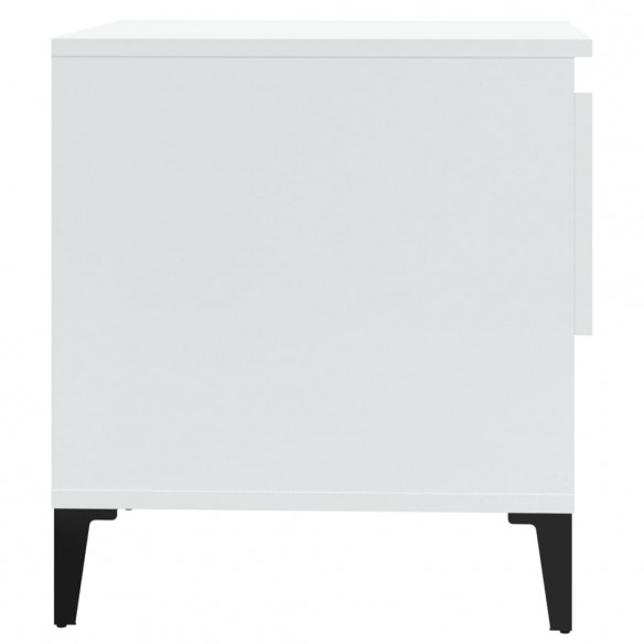 Table d'appoint Blanc brillant 50x46x50 cm 