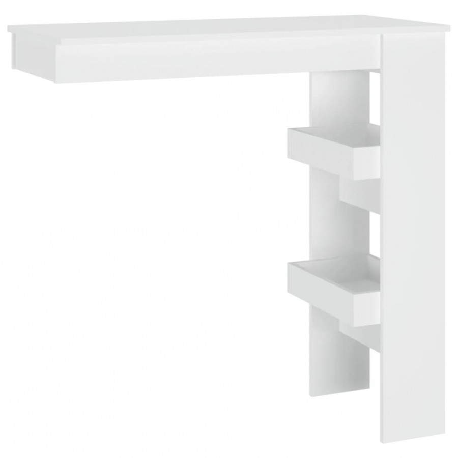 Table de bar murale Blanc 102x45x103,5 cm 