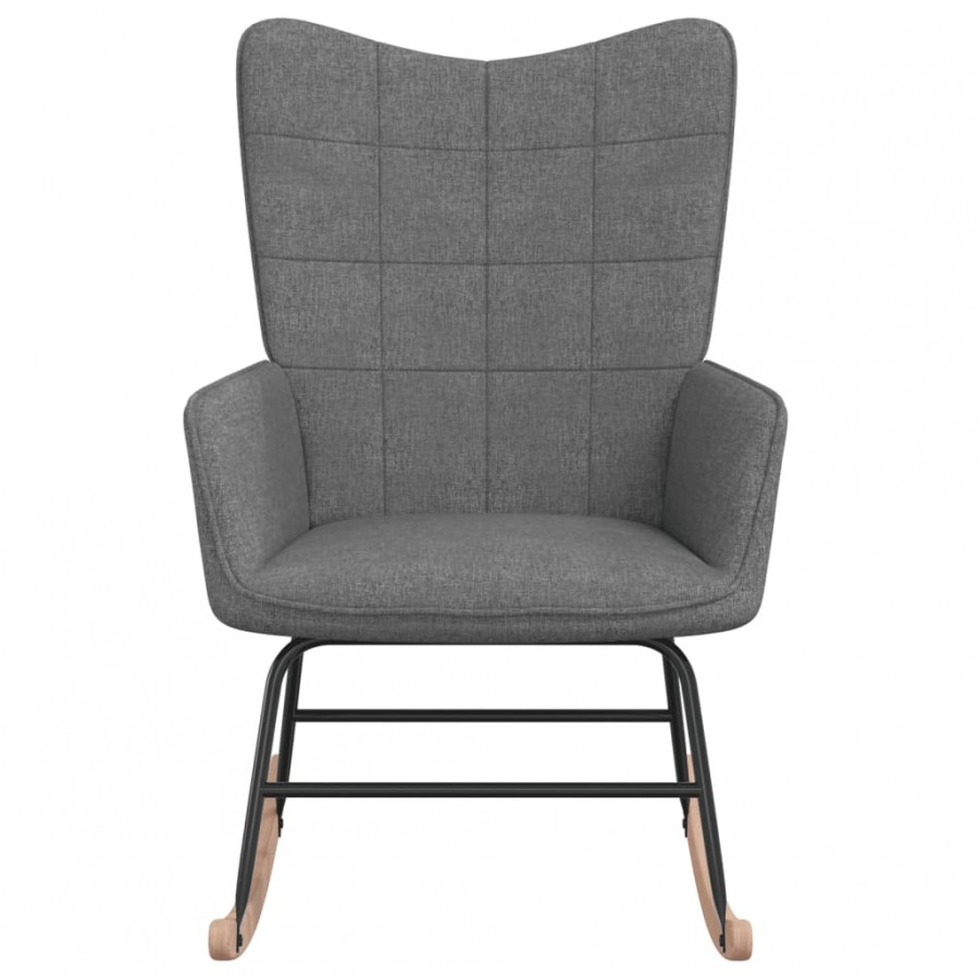 Chaise à bascule Gris foncé Tissu