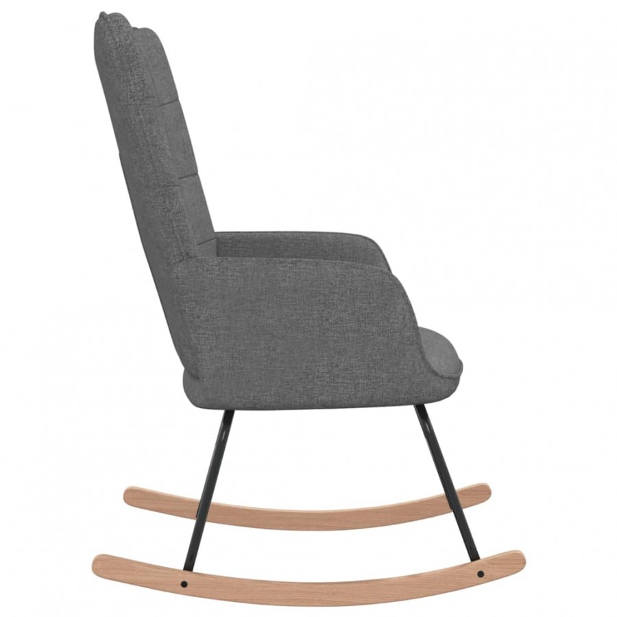 Chaise à bascule Gris foncé Tissu