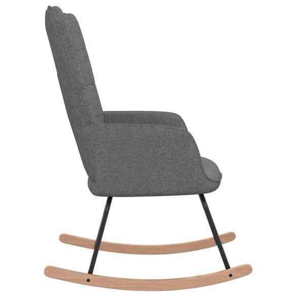 Chaise à bascule Gris foncé Tissu