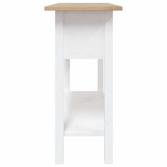 Table console Gamme Corona Pin mexicain Blanc 90x34,5x73 cm