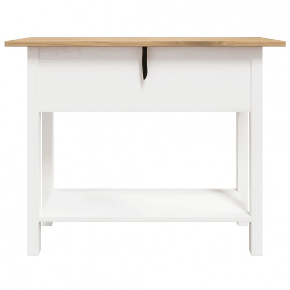 Table console Gamme Corona Pin mexicain Blanc 90x34,5x73 cm