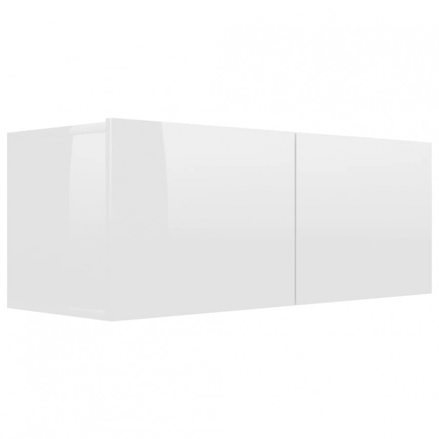 Ensemble de meubles TV 7 pcs Blanc brillant 