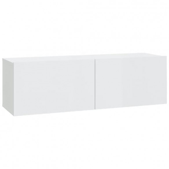 Ensemble de meubles TV 7 pcs Blanc brillant 
