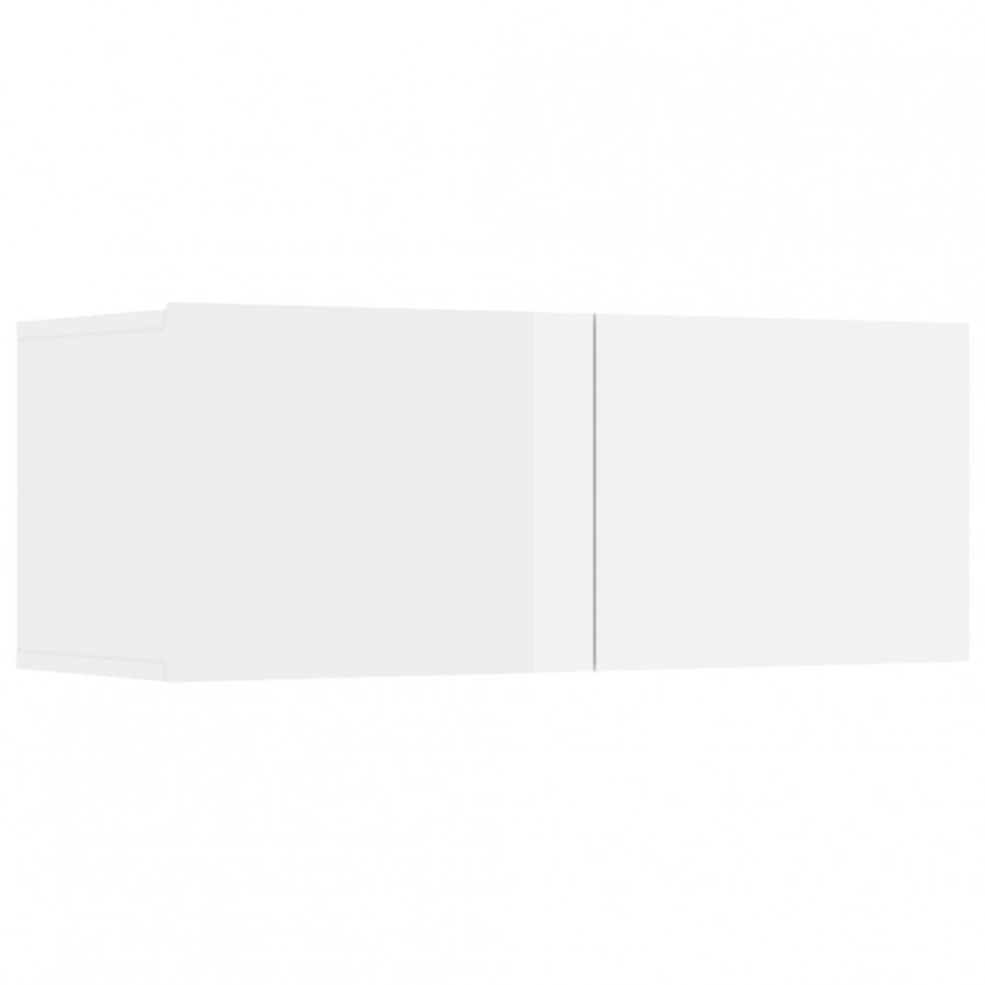 Meubles TV 4 pcs Blanc brillant 80x30x30 cm 