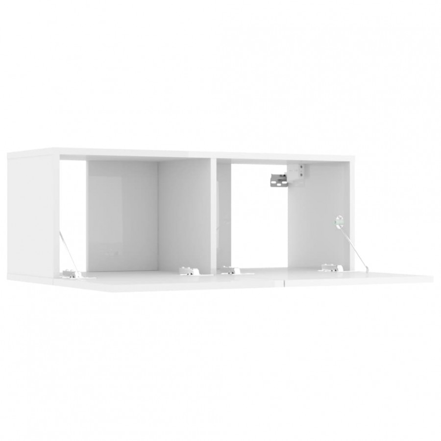 Meubles TV 4 pcs Blanc brillant 80x30x30 cm 