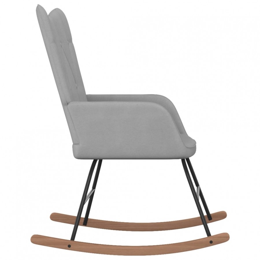 Chaise à bascule Gris clair Tissu